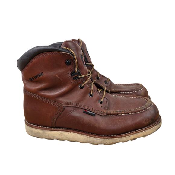Red Wing Traction Tred 405 Moc Toe Waterproof Work Boots Mens 11 D - Picture 2 of 9